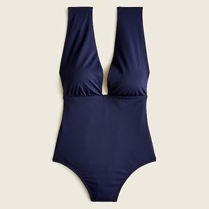 J.Crew Plunge V-neck one-piece swimsuit in Navy-sold out online!